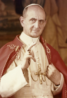 Pope Paul VI pictured in undated portrait