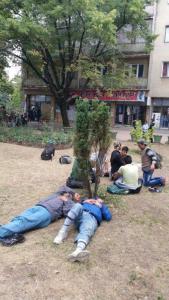 Some 2,000 refugees and economic migrants are entering Serbia daily en route to the European Union. Serbia's public spaces, like this park in the border town of Kanjiza, have become temporary homes to those in transit. 