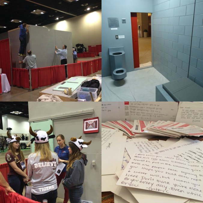 Catholic Mobilizing Network partnered with NRCAT this past November to bring a replica solitary cell to NCYC 2015. After experiencing and learning about the cell, students wrote letters of support to people currently in solitary.