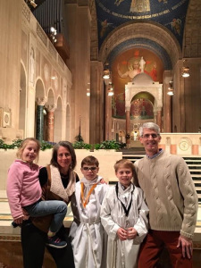 family at basilica