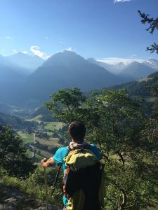 Contemplating the sunrise when we crossed the Tyrolean Alps