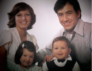 Margarita with her husband and children in the 1970s